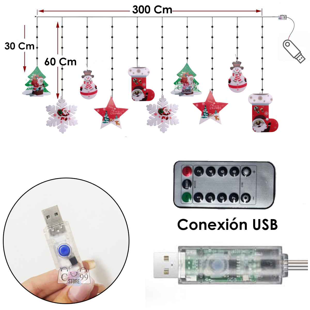 🎅 Decoraciones Navideñas con Luz LED